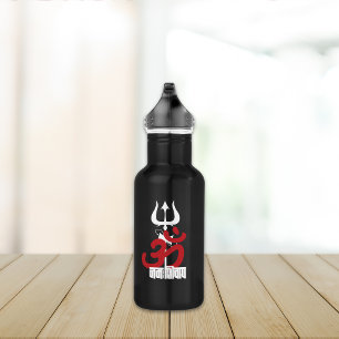 Hindu God Shiva Om Namah Shivay mit Trident OM Edelstahlflasche