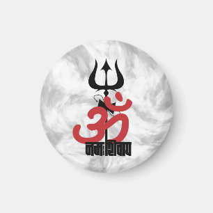 Hindu God Shiva Om Namah Shivay mit Trident OM Magnet