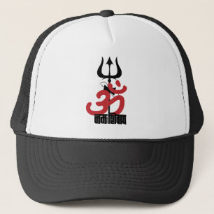 Hindu God Shiva Om Namah Shivay mit Trident OM Truckerkappe