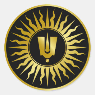 Hindu God Tilak Sign Runder Aufkleber