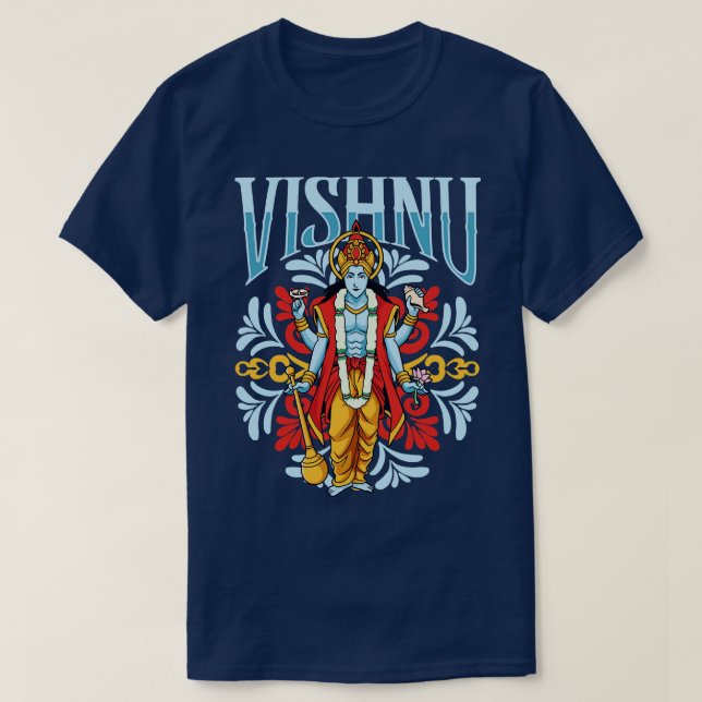 Hindu God Vishnu T-Shirt (Design vorne)