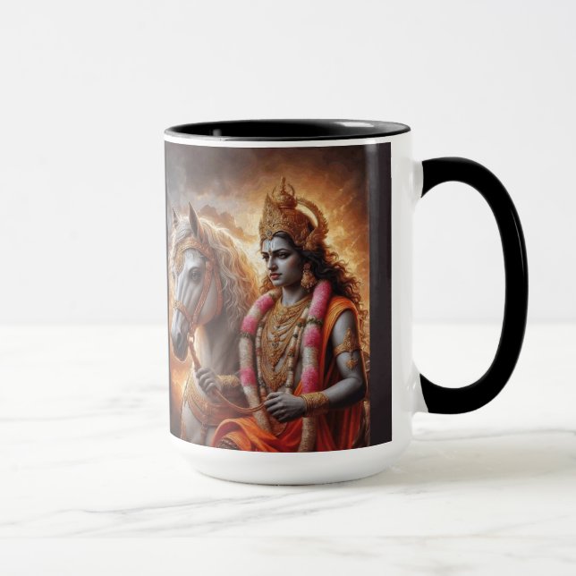 Hindu God with Horse - Tasse (Rechts)
