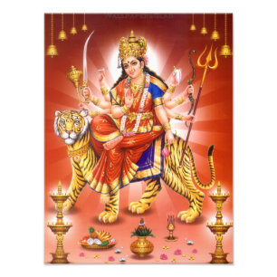 Hindu Goddess Durga Indische Religion Hinduismus Fotodruck