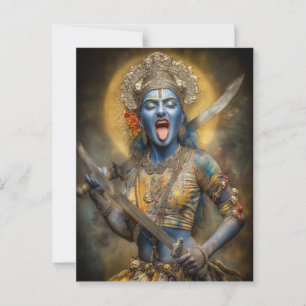 Hindu Goddess Kali Modern Malerei Shakti Art Postkarte