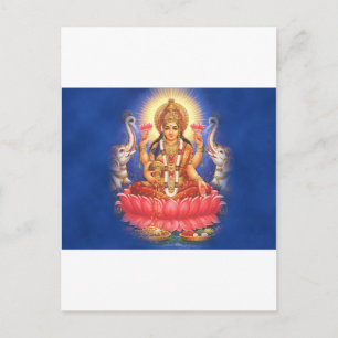 Hindu Goddess Laxmi Devi Mata Postkarte