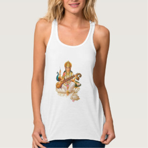 Hindu Goddess Saraswati, T - Shirt Design Tank Top