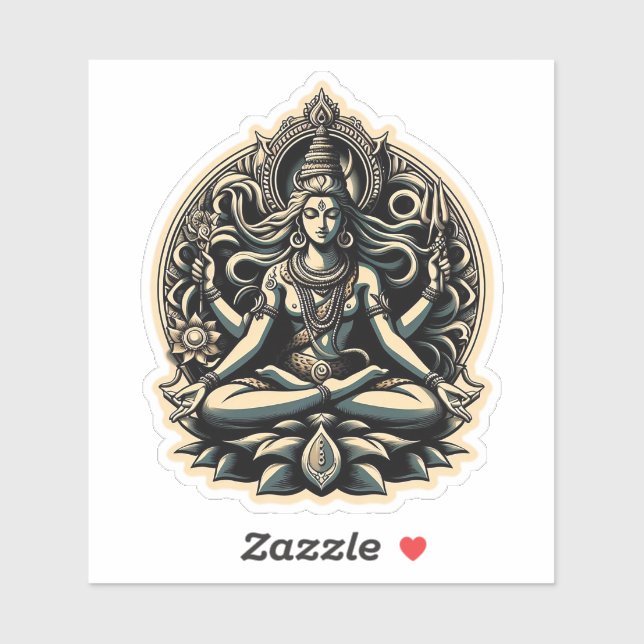 Hindu Goddess Shiva Aufkleber (Blatt)