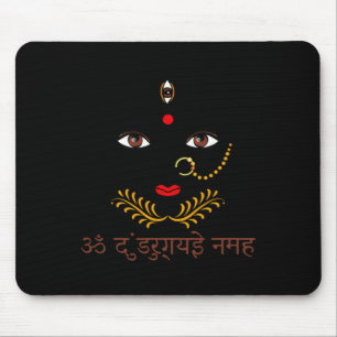 Hindu-Göttin Durga Yoga mit Sanskrit-Mantra Mousepad