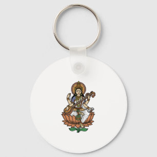 Hindu-Göttin Saraswati Schlüsselanhänger