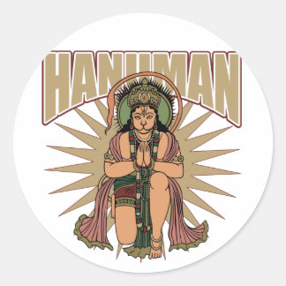 Hindu Hanuman Runder Aufkleber