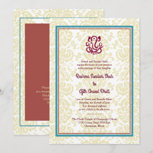Hindu-Hochzeitseinladung Einladung