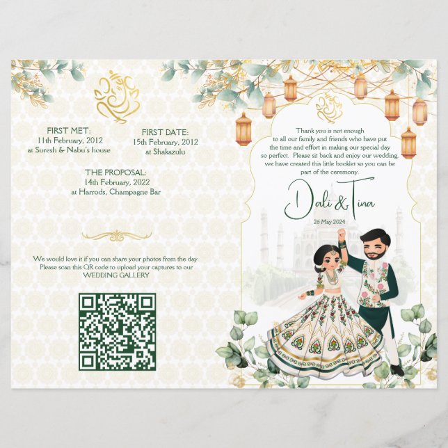 Hindu-Hochzeitsrituale Programm grünes Gold (Vorderseite)