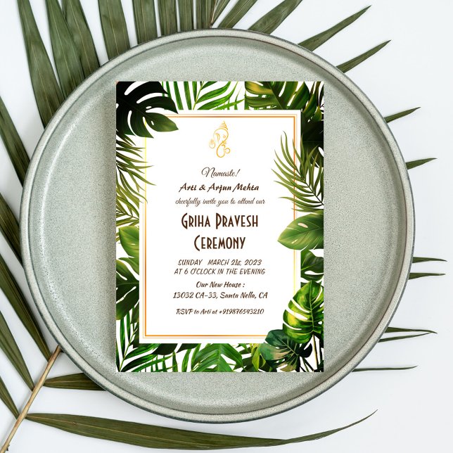 Hindu House Erwärmung Griha Pravesh Einladung (Von Creator hochgeladen)