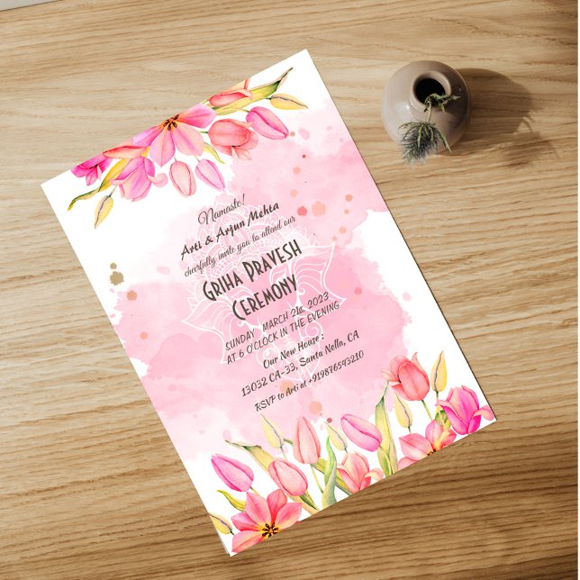 Hindu House Erwärmung Griha Pravesh Einladung (Von Creator hochgeladen)