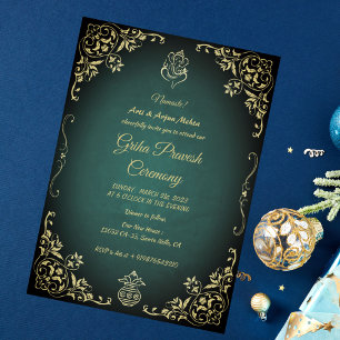 Hindu House Erwärmung Griha Pravesh Einladung