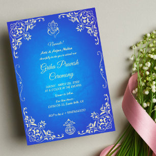 Hindu House Erwärmung Griha Pravesh Einladung