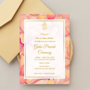 Hindu House Erwärmung Griha Pravesh Einladung