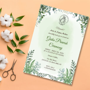 Hindu House Erwärmung Griha Pravesh Einladung