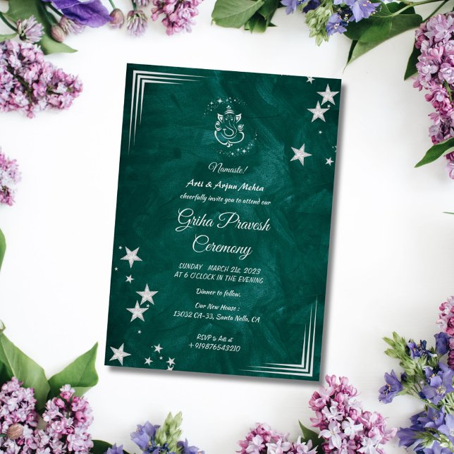 Hindu House Erwärmung Griha Pravesh Einladung (Von Creator hochgeladen)