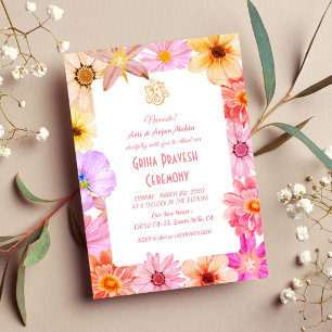 Hindu House Erwärmung Griha Pravesh Einladung