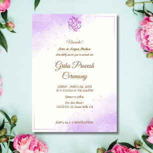 Hindu House Erwärmung Griha Pravesh Einladung