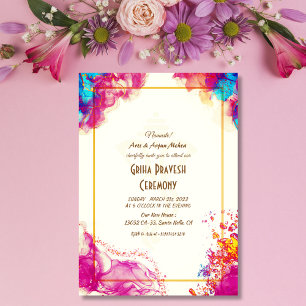 Hindu House Erwärmung Griha Pravesh Einladung