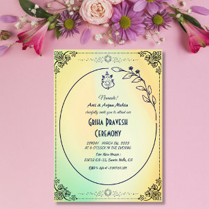 Hindu House Erwärmung Griha Pravesh Einladung