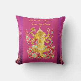 Hindu Housewarming Personalisiert GANESHA Pillow Kissen