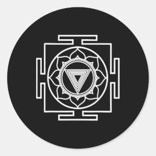 Hindu Kali-Yantra-Symbol Hinduismus Yoga Östliche  Runder Aufkleber
