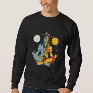 Hindu-Lord-Shiva-Statue Göttliche Meditationsfigur Sweatshirt