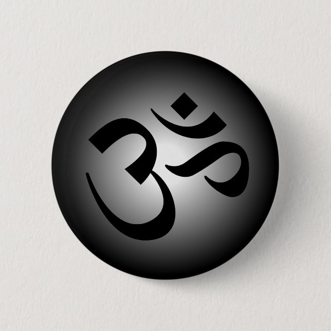 Hindu OM - Meditations-Symbol Button (Vorderseite)