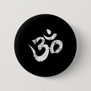 Hindu Om-Shirt Hinduismus T-Shirt Om Yoga T-Shirt Button