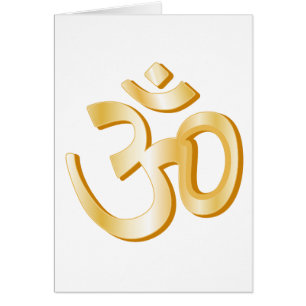Hindu Om Symbol 4" x 5,6" Grußkarte