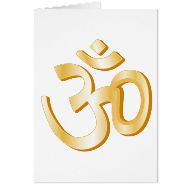 Hindu Om Symbol 4" x 5,6" Grußkarte (Vorne)