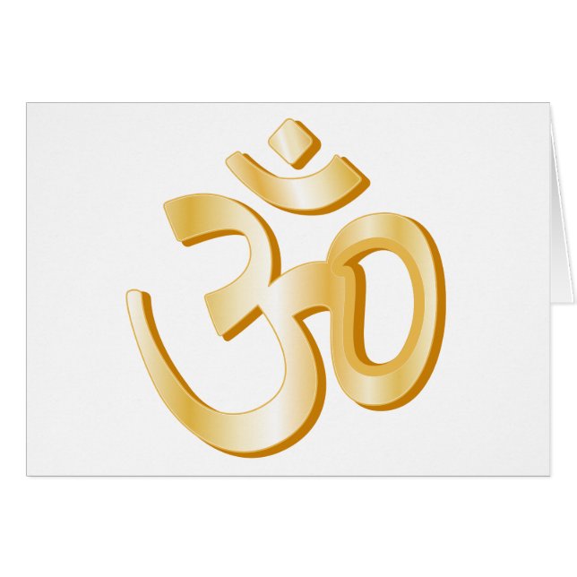 Hindu Om Symbol 5" x 7" Grußkarte (Vorderseite (Horizontal))