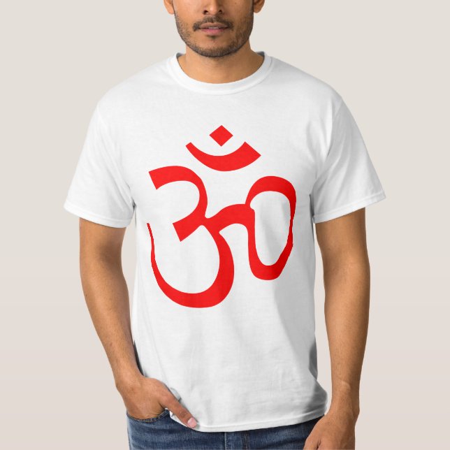 Hindu OM Symbol - Rot T-Shirt (Vorderseite)