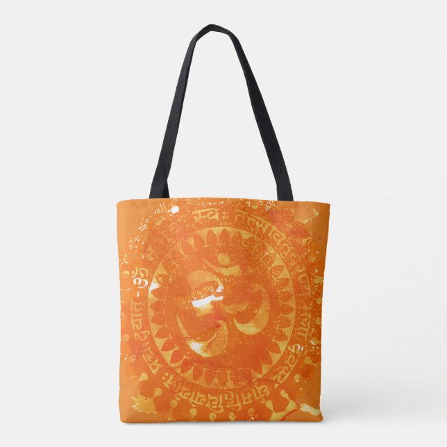 Hindu OM Vintag in gedruckter Tasche (Rückseite)