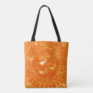Hindu OM Vintage-Tasche mit Allover-Druck