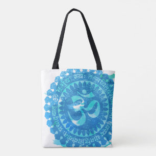 Hindu OM Vintage-Tasche mit Allover-Druck