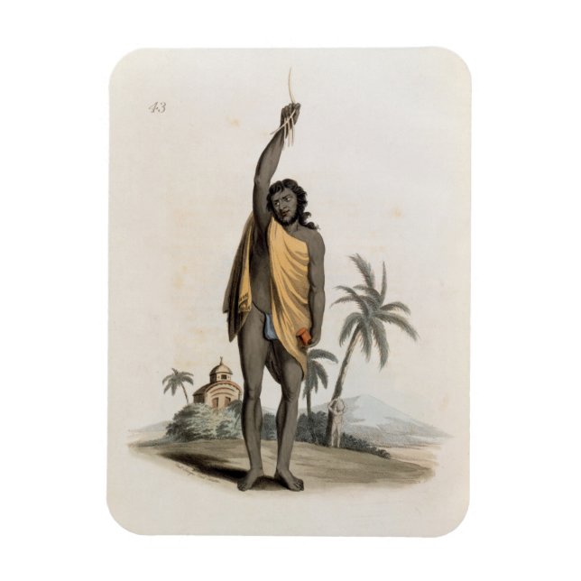 Hindu Priest, Pub. von Edward Orme, 1804 (litho) Magnet (Vertikal)