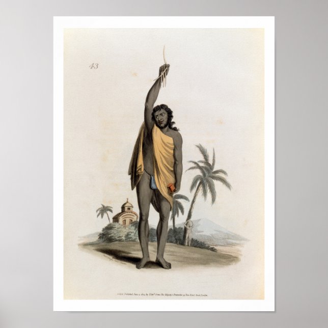 Hindu Priest, Pub. von Edward Orme, 1804 (litho) Poster (Vorne)