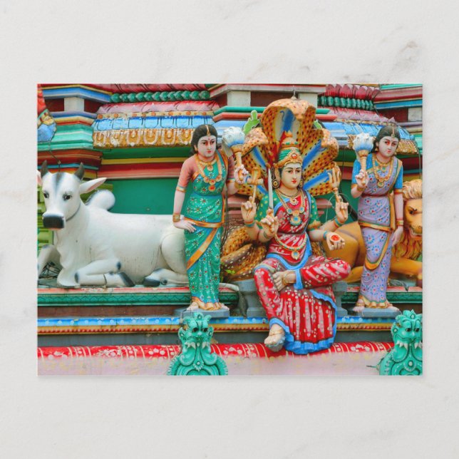 Hindu-Tempeldekoration Postkarte (Vorderseite)