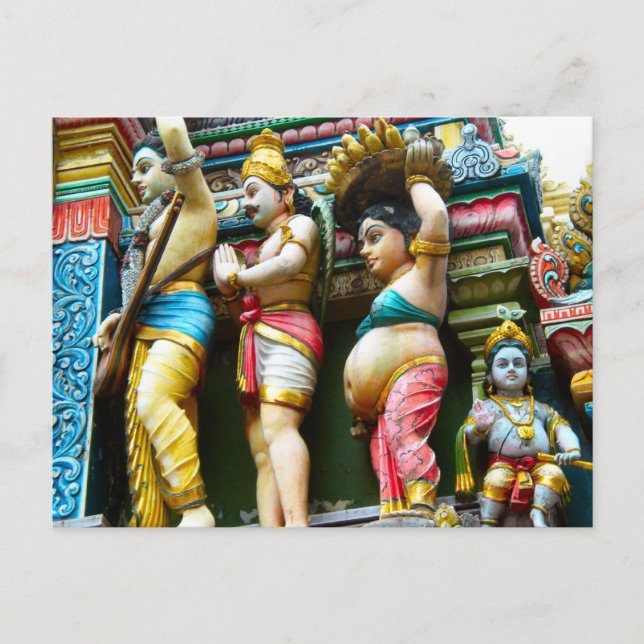 Hindu-Tempelfiguren Postkarte (Vorderseite)