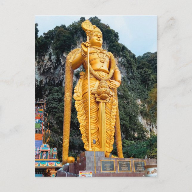 Hindu Temple Batu Höhlen Touristenort KL Postkarte (Vorderseite)