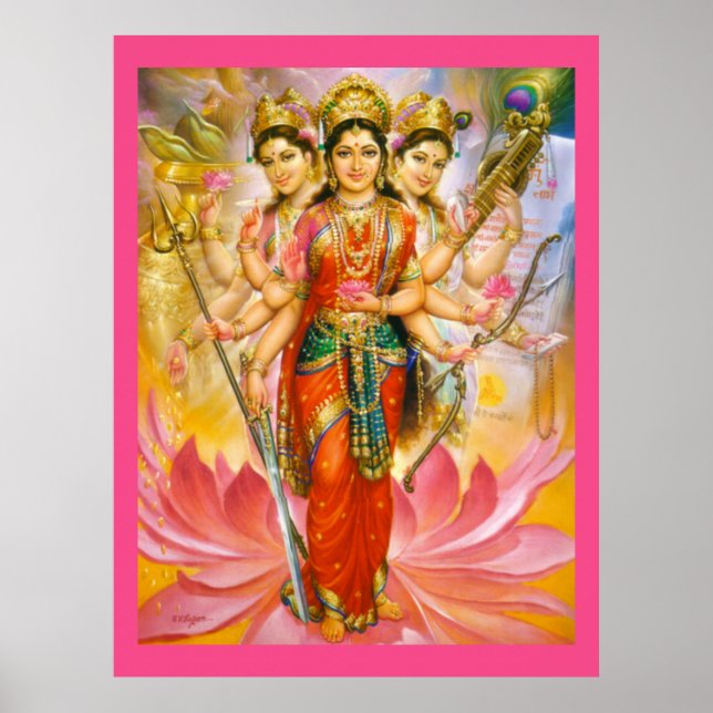 Hindu Three Goddesses Poster (Vorne)