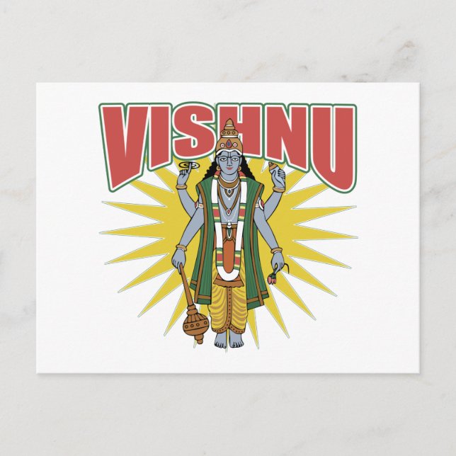 Hindu Vishnu Postkarte (Vorderseite)