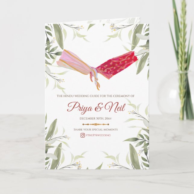 Hindu Wedding Guide & Indian Wedding Program Programm (Vorderseite)