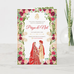 Hindu-Zeremonie-Programm und indisches Hochzeitspr Programm