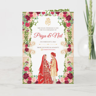 Hindu-Zeremonie-Programm und indisches Hochzeitspr Programm