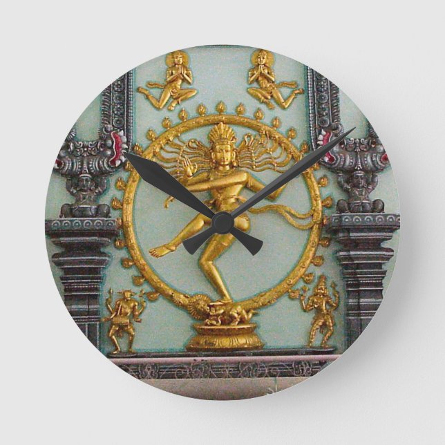 Hindugötter, Shiva Runde Wanduhr (Vorderseite)